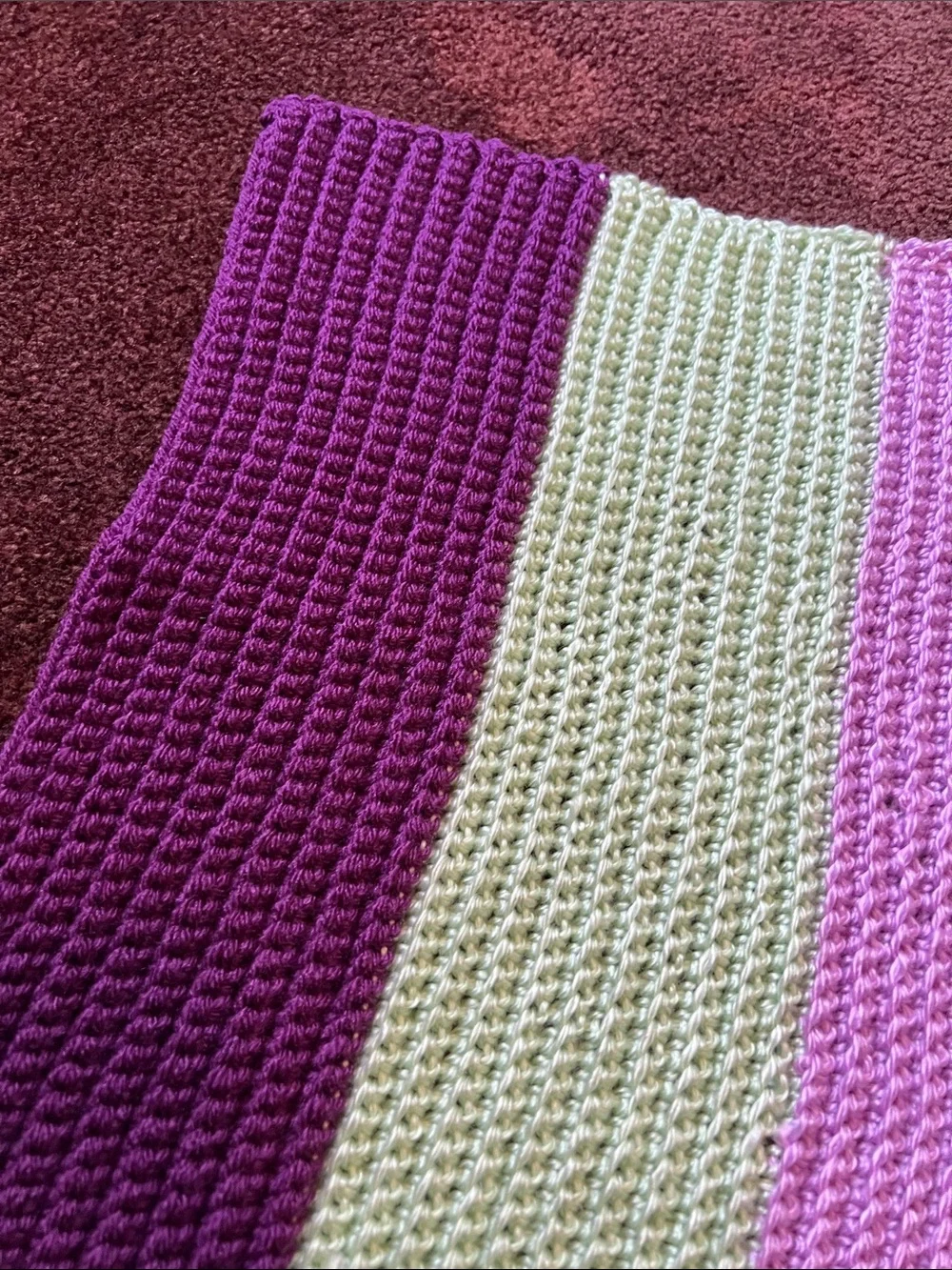 Handmade Crocheted Multi-Color Doll or Baby Throw